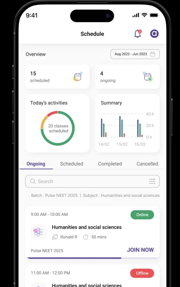 aulas Scheduler Mobile Mockup